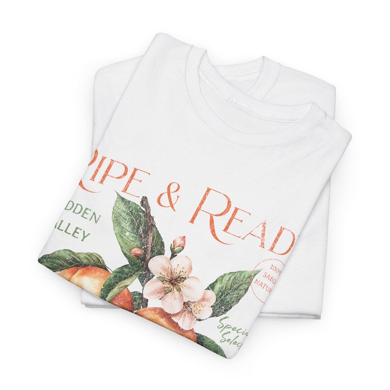 Vintage Peaches T Shirt Cottagecore Shirt Fruit Shirt Vegan Tshirt Nature Tshirt Vintage Sign Tee Shirt Floral T Shirt Boho Summer Tee image 3