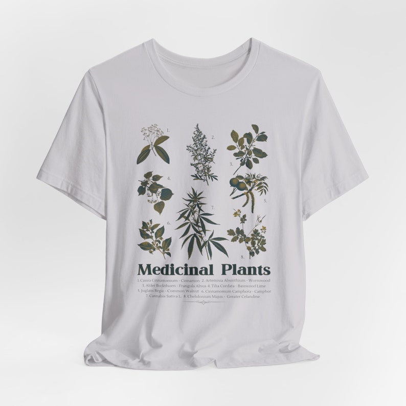 Vintage Botanical Illustration Shirt Plant Lovers Gift Botanical Tshirt Summer Shirt Boho Flower Shirt Vintage Aesthetic Tshirt Cottagecore image 5