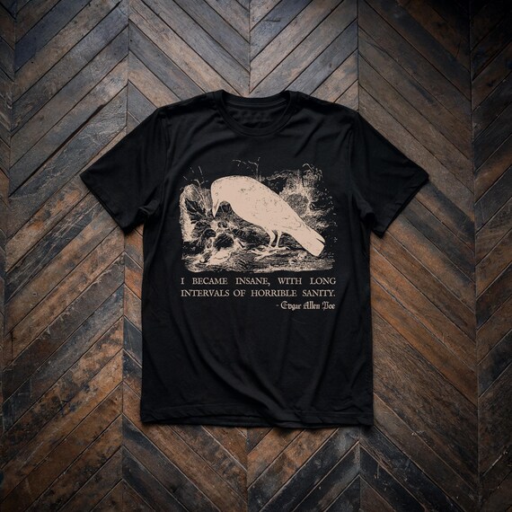 Edgar Allan Poe Shirt Grunge Aesthetic Memento Mori Poet TShirt Dark Academia Shirt  Bookish T-Shirt Mall Goth Sweatshirt Fairycore Shirt