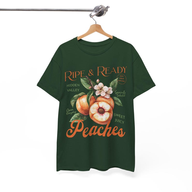 Vintage Peaches T Shirt Cottagecore Shirt Fruit Shirt Vegan Tshirt Nature Tshirt Vintage Sign Tee Shirt Floral T Shirt Boho Summer Tee image 8
