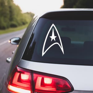 Star Trek Federation Sticker Decal – Sci-Fi Vinyl, Starfleet Symbol, Car Window Decal, Laptop Sticker, Trekkie Gift