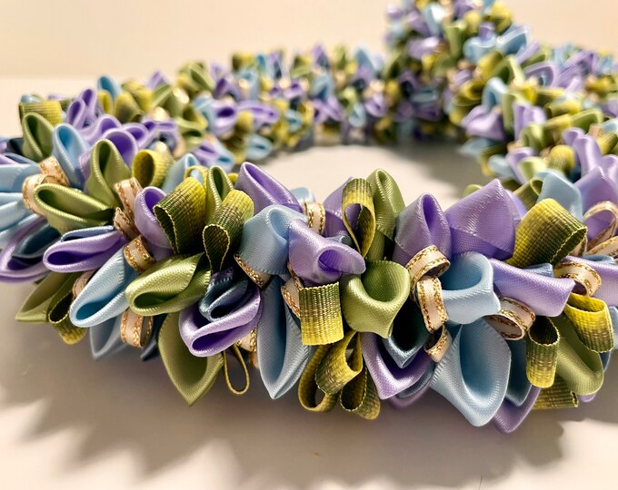 Perwinkle Ribon Purple Periwinkle Ribbon Lei - 42” Extra Long Length - Etsy