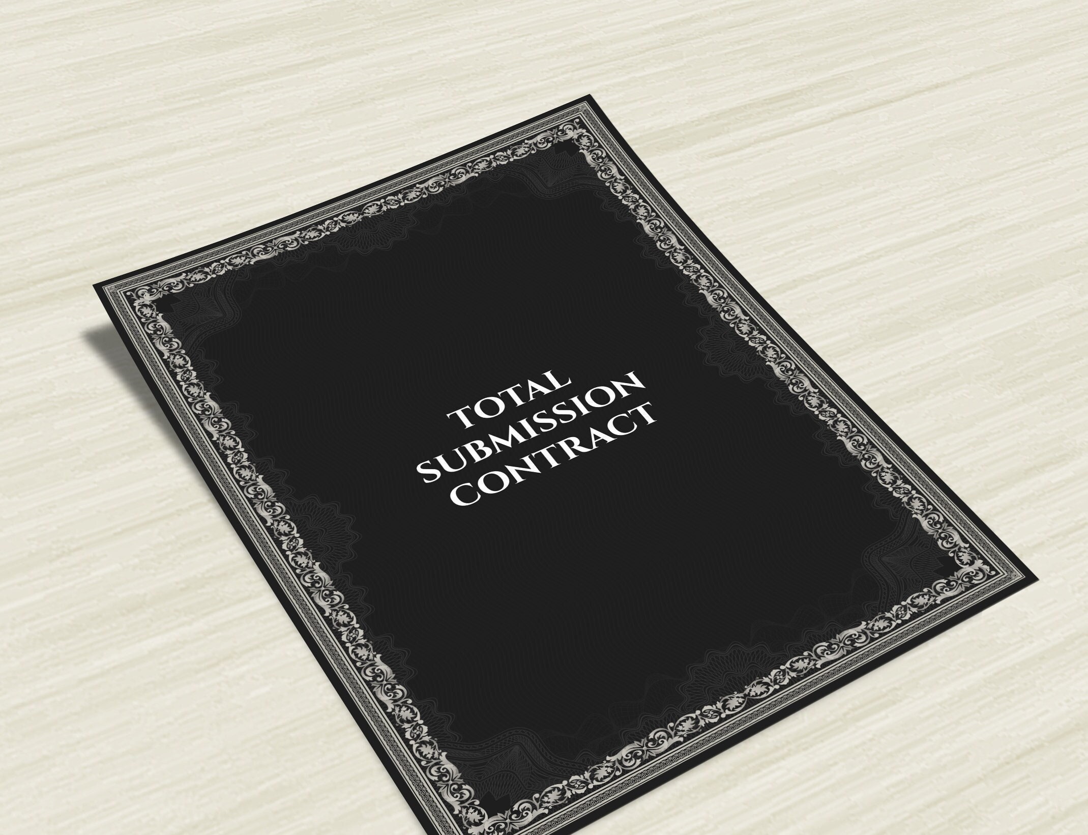 BDSM Contract PDF printable &amp; Digital Signing Pro Kinky Submissive ...