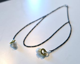 Black Stainless Steel Earplug Necklace for Loop or Eargasm – Ultimate Hearing Protection for Festivals & Nightlife, Burning Man Accessory