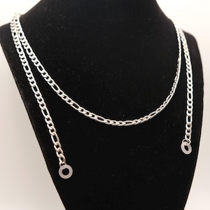 Thick Stainless Steel Earplug Necklace | Festival Jewelry for DJs | Figaro Chain Rave Accessory