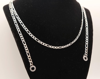 Thick Stainless Steel Earplug Necklace | Festival Jewelry for DJs | Figaro Chain Rave Accessory