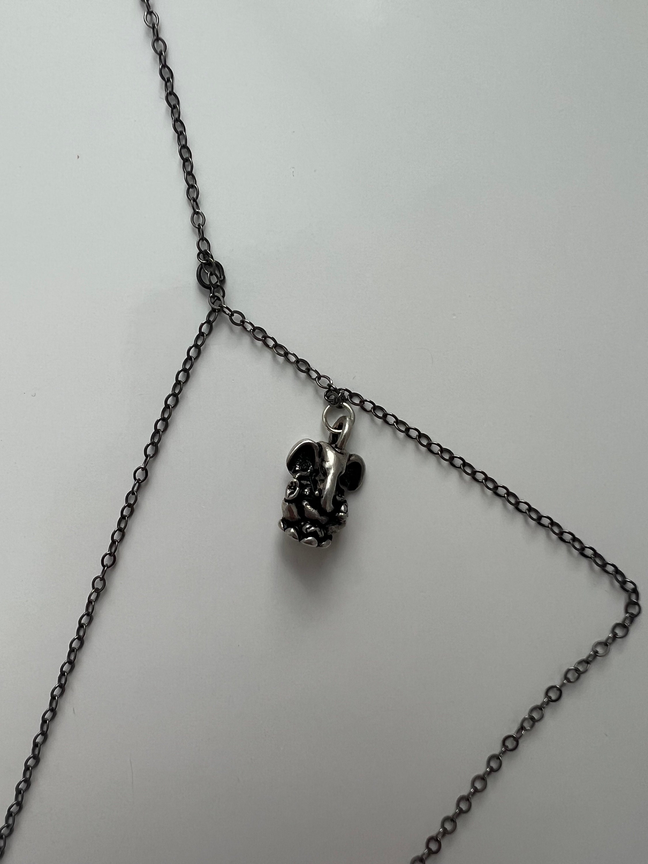 Gunmetal Chain With Ganesh Charms Loop Earplug Chain for Etsy