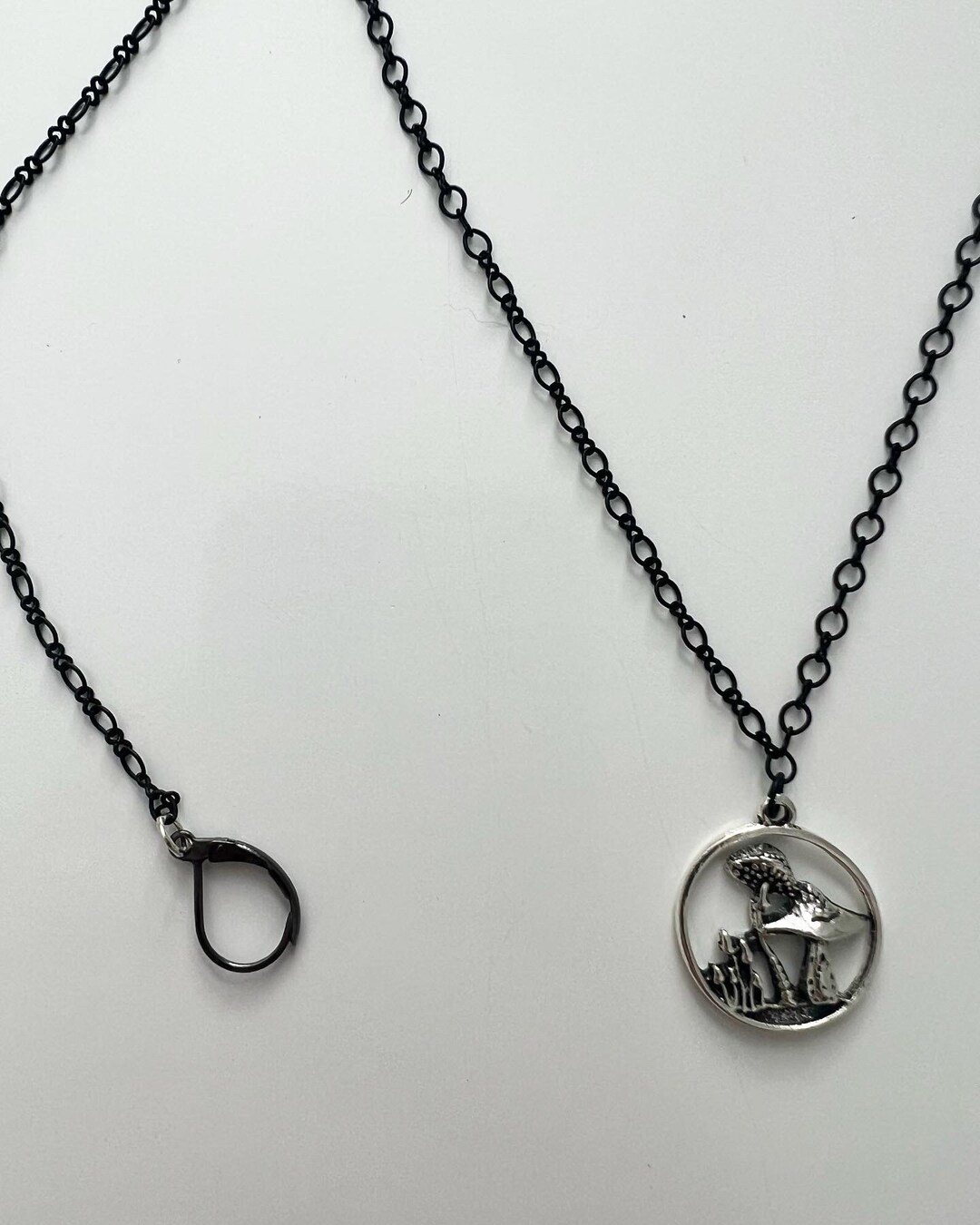Black Chain With Mushroom Loop Earplug Chain for Festivals Etsy