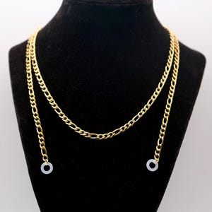 Tarnish-Free Gold Earplug Necklace | Figaro Chain | Festival Hearing Protection | Rave Wear | DJ and Club Fashion
