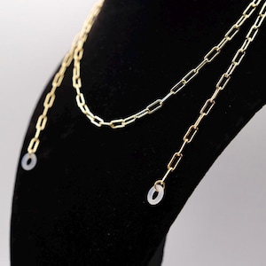 14K Gold Earplug Necklace: Festival Rave DJ Fashion, Paperclip Chain, Dance Music