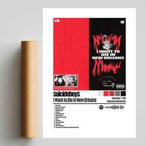 Suicideboys Poster | I Want to Die In New Orleans Poster | Album Cover Poster / Poster Print Wall Art, Custom Poster