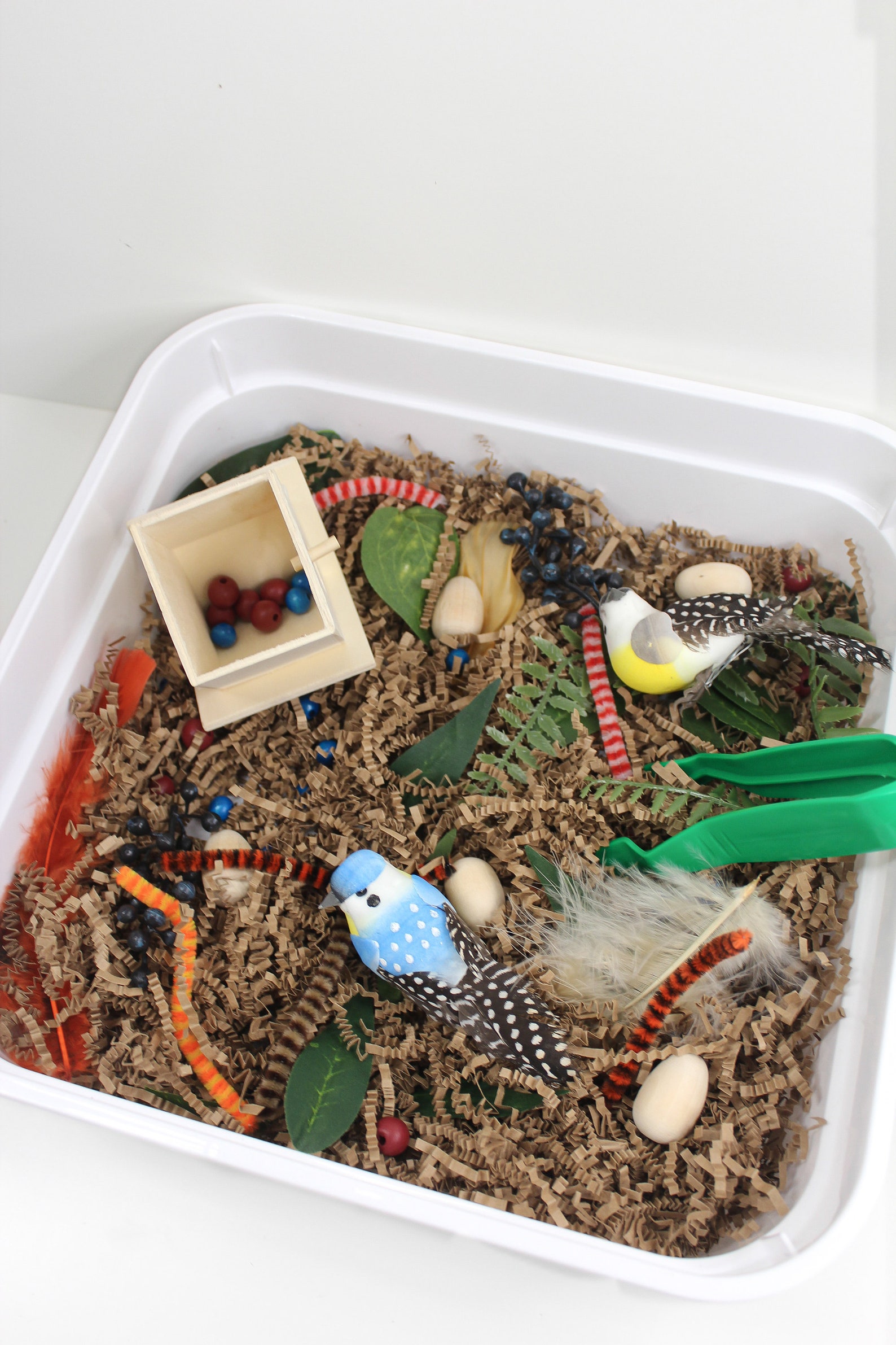 Bird's Nest Sensory Bin Kids Activity Box Sensory Play Etsy