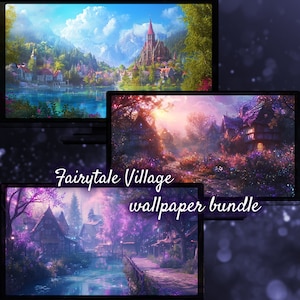 Fairytale Background, Enchanted Magic Fairy Desktop Background, RPG Fantasy Wallpaper for Desktop, Fairycore Fantasy Desktop Wallpapers