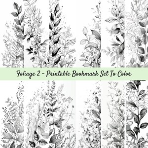 Printable Bookmark Coloring Set, Digital Bookmarks To Color, For Kids And Adults, Book Lover Gift, Reading Accessories, Library Lovers Month
