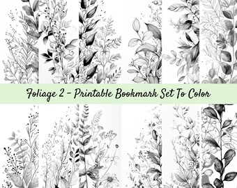 Printable Bookmark Coloring Set, Digital Bookmarks To Color, For Kids And Adults, Book Lover Gift, Reading Accessories, Library Lovers Month