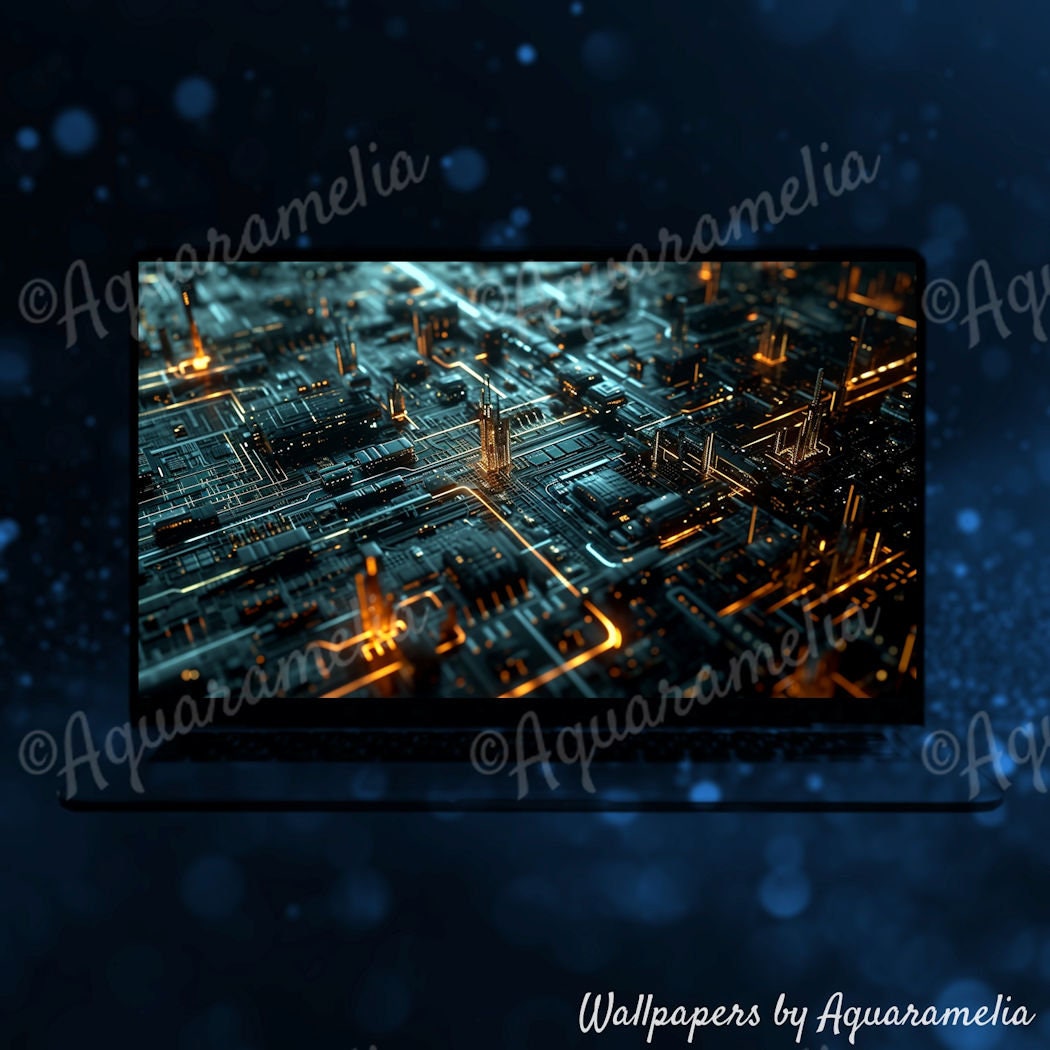 Technology Circuit Computer Background, Futuristic Desktop Background ...