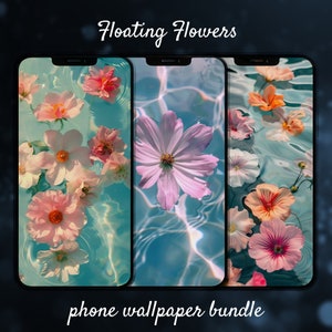 Arrière-plan esthétique floral pour smartphone, belles fleurs, papier peint pastel pour téléphone, écran d'accueil à verrouillage printanier Meilleur iPhone Android HD 4K