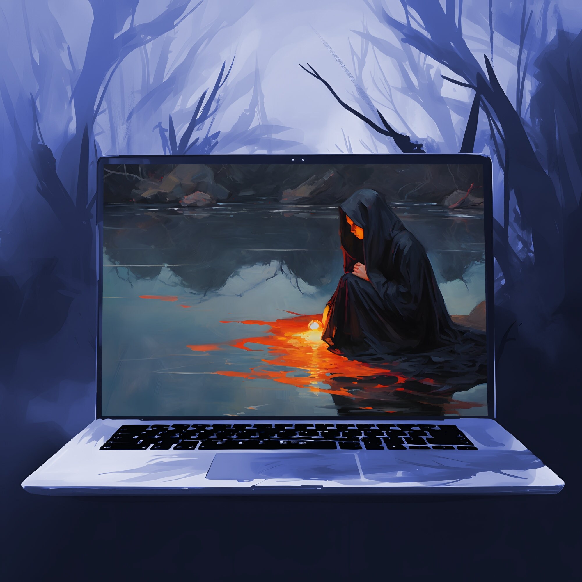 Brooding Witch Desktop Wallpapers, Bundle of 8 Atmospheric Magical ...