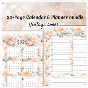 Happy Planner Seiten, Wochenplaner Einlagen für Happy Planner, Jahreskalender, Big Mini A4 A5 Letter, Hoch- und Querformat, Wichtige Termine