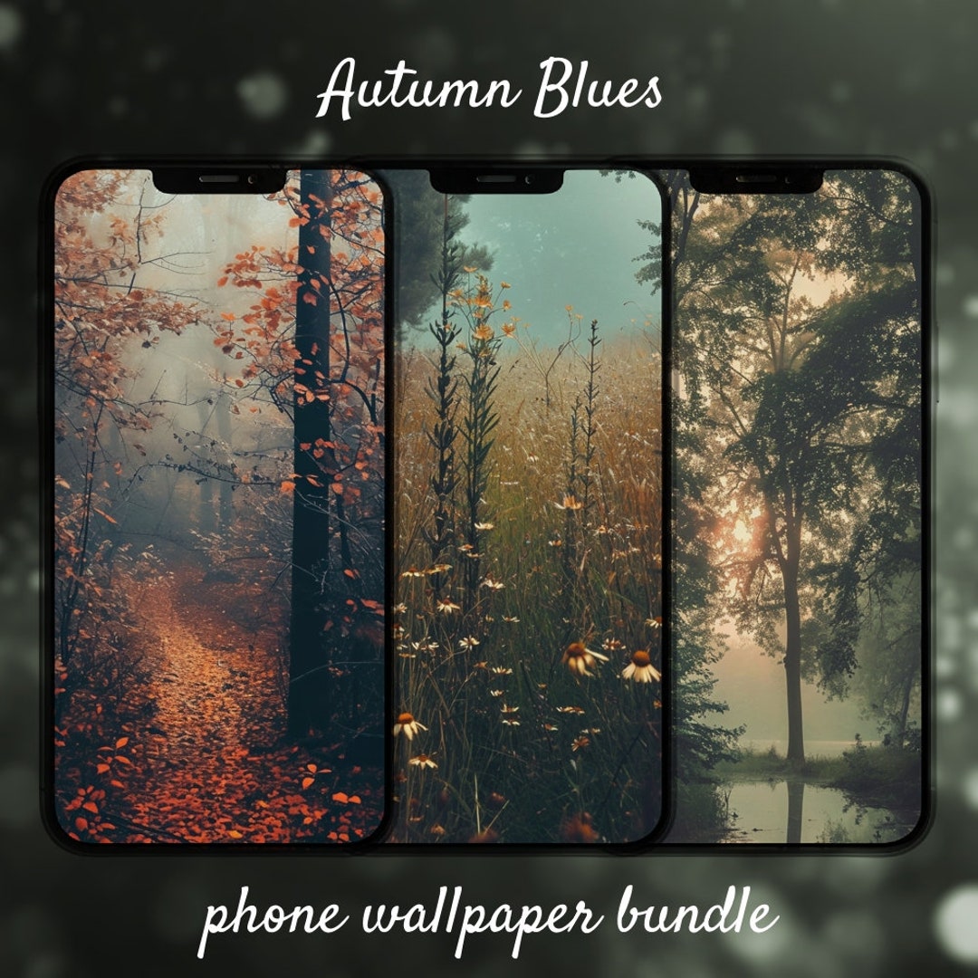 Aesthetic Autumn Landscape Phone Background, Fall Lock Screen Wallpaper ...