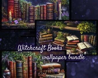 Witchcraft Book Background, Sorcery Desktop Wallpapers, RPG Fantasy Wallpaper for Desktop, Dungeons and Dragons Gift Idea, Magic Background