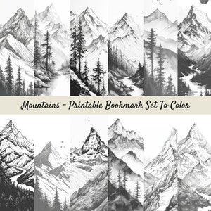 Printable Bookmark Coloring Set, Digital Bookmarks To Color, For Kids And Adults, Book Lover Gift, Reading Accessories, Library Lovers Month