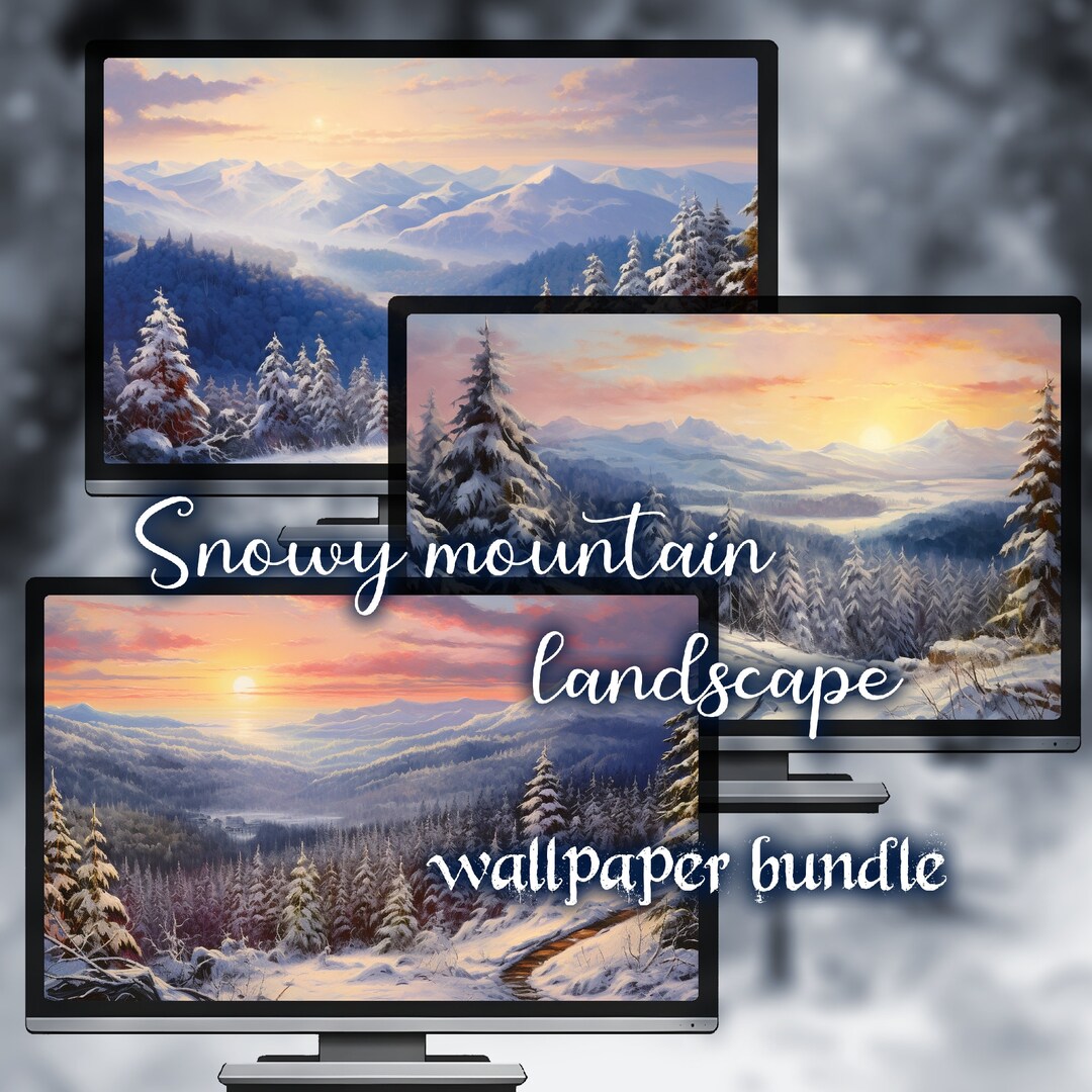 Snowy Mountain, Winter Background, Winter Wallpaper for Desktop, Winter