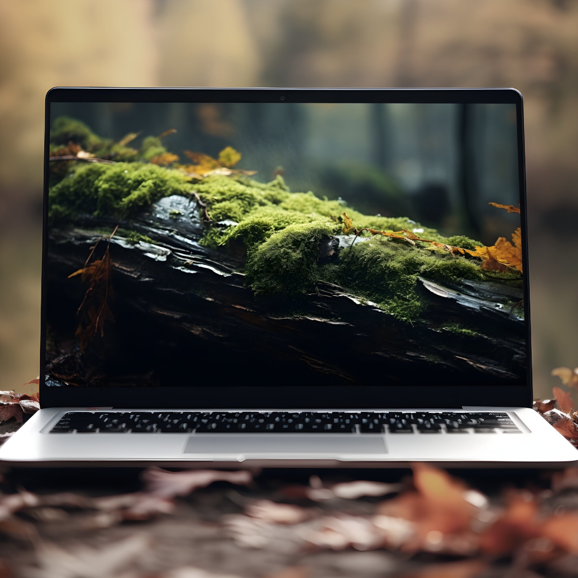 Rainy Autumn Desktop Wallpapers, Bundle of 9 Misty Forest and River ...