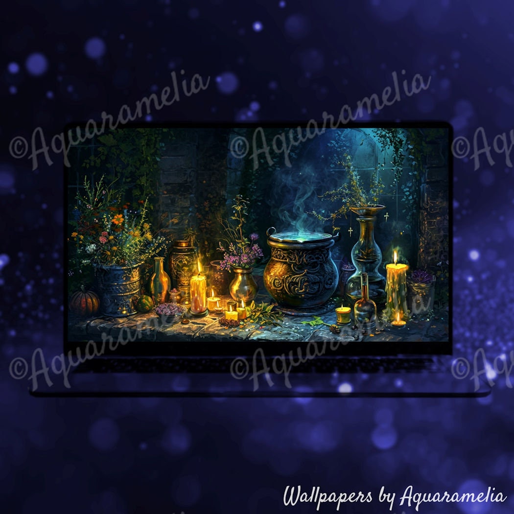 Witch Cauldron Background, Sorcery Desktop Wallpapers, RPG Fantasy ...