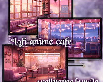 Anime cafe lofi, Anime Background, Winter Wallpaper for Desktop, Winter desktop wallpapers, Winter backdrop, Aesthetic Winter