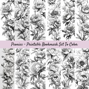 Printable Bookmark Coloring Set, Digital Bookmarks To Color, For Kids And Adults, Book Lover Gift, Reading Accessories, Library Lovers Month