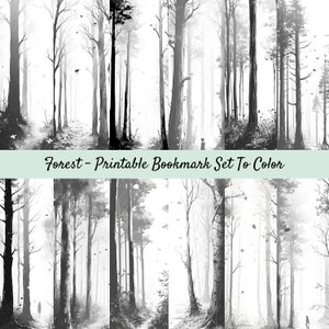 Printable Bookmark Coloring Set, Digital Bookmarks To Color, For Kids And Adults, Book Lover Gift, Reading Accessories, Library Lovers Month