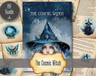 The Cosmic Witch PDF Bundle, Types of Witches, Magic, Astrology, Printable Grimoire Pages, Book of Shadows, BOS Pages, Instant Download