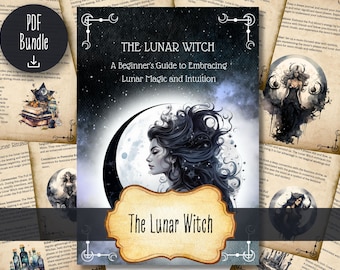 Páginas del grimorio de la bruja lunar, Libro de las Sombras (Paquete PDF)