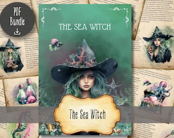 The Sea Witch PDF Bundle, Types of Witches, Sea Magic, Ocean Magick, Printable Grimoire Pages, Book of Shadows, BOS Pages, Instant Download