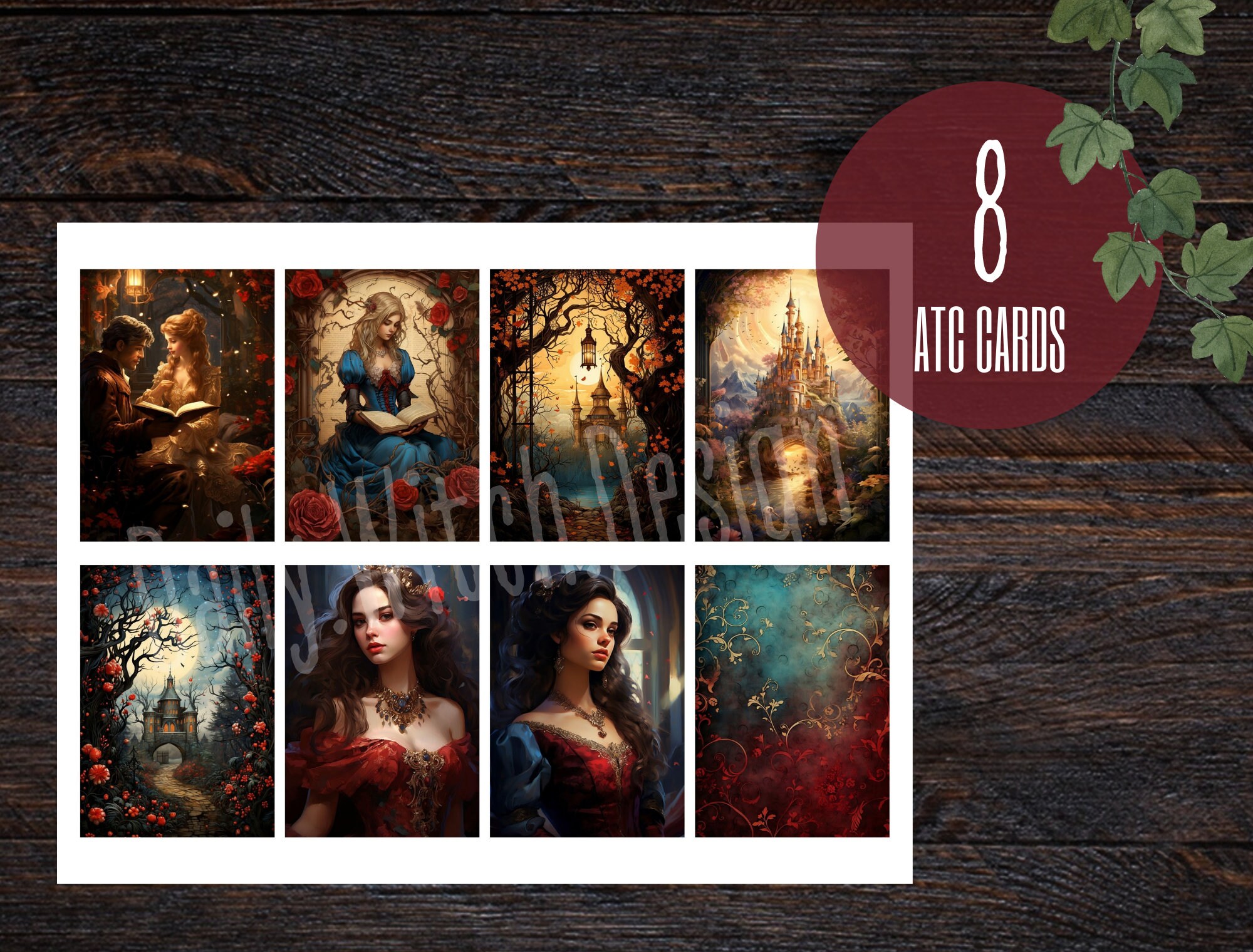 Red Fairy Tale Junk Journal Kit, Digital Download, Printable Pages ...