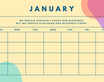 Printable 2023 Calendar With Inspirational Quotes About YOU - Etsy