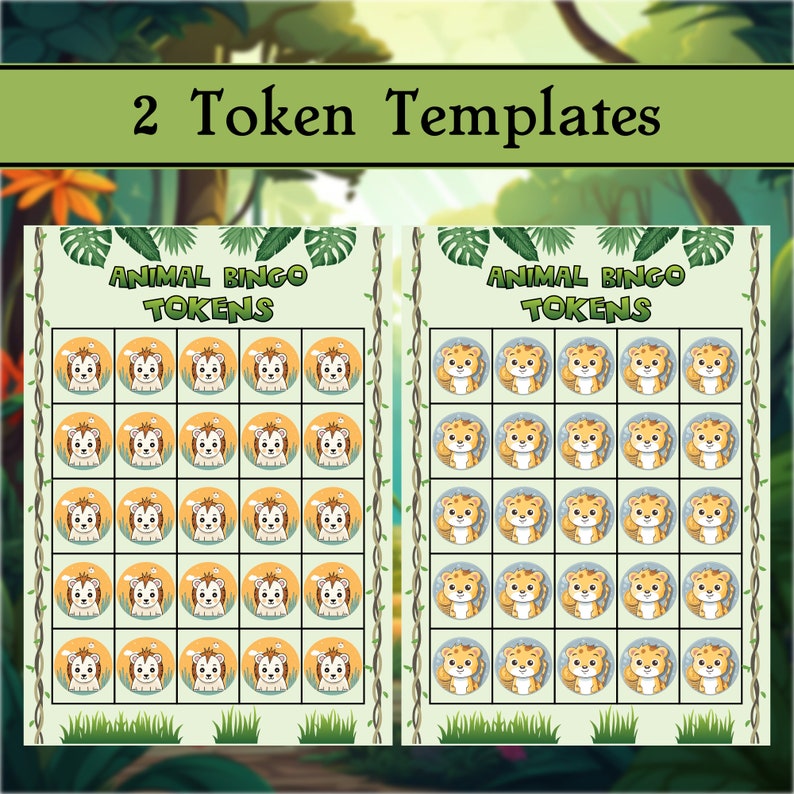Animal Bingo Printable Animal Bingo Cards Fun Games Activities for