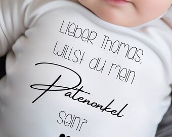 Do you want to be my godfather gift / baby bodysuit / gette / godfather question / body do you want to be my godfather / godfather / godchild