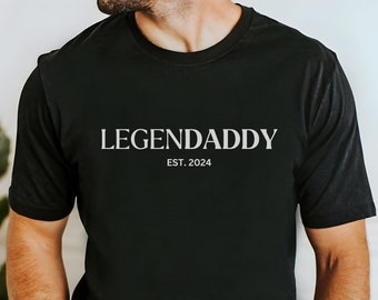 LEGENDADDY Shirt | Personalisiertes Papa Tshirt | Geschenk Geburt, werdende Väter, Babyparty, Vatertag, Geschenk Papa, Papa Shirt