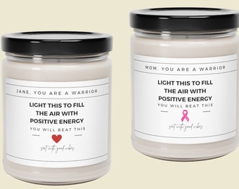 Custom Cancer Warrior Gift Candle with Positive Message,  Custom Warrior Gift, Survivor Gift,  Encouragement Candle, Warrior Name Gift,