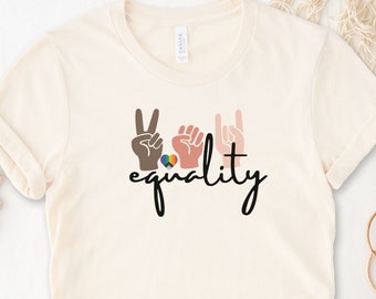 Equality Rainbow T-Shirt: LGBT Pride, Social Justice Gift