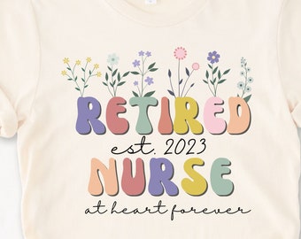 Personalized Retired Nurse T-Shirt: 2023 Retirement Gift