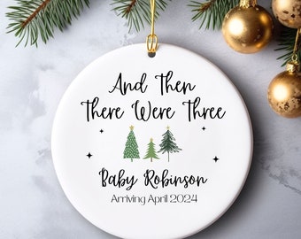 Baby Announcement Christmas Ornament, Gender Reveal Idea, Custom Pregnancy Ornament, Ornament for Grandparents to Be, New Grandparents