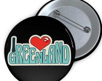 I Love Greenland-protestpin, politiek activist ontwerp voor bijeenkomsten en marsen, anti-troefknop, Groenland is niet te koop pin, NAVO