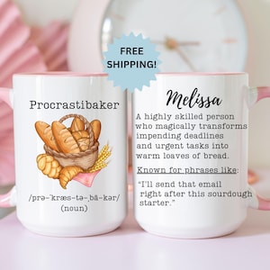 Baking Bread Personalized Gift, Funny Bread Baker. Baking Gifts, Personalized Mug. Baking Coffee Mug, Sourdough Starter, Baker Gifts,