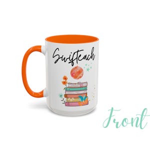 Swifteach Teacher Mug, Floral Music Album Mug, Gift For Teacher, Gift for New Teacher, Teacher Era. Swiftea Mug, Swif Gift, Custom Mug Bild 4