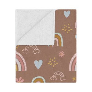 Rainbow Minky Manta, Rainbow Baby, Manta de bebé, Manta para niños/niños pequeños