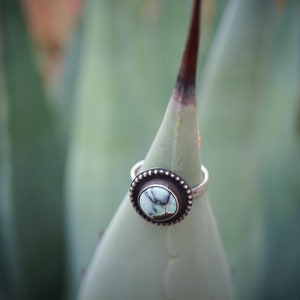 Poseidon Variscite Halo Ring (size 7)