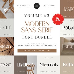 Pacote de fontes Sans Serif modernas 2, fonte OTF Sans Serif moderna, fontes Baby Show, fontes Bachelorette, fontes de marca Circut, download instantâneo